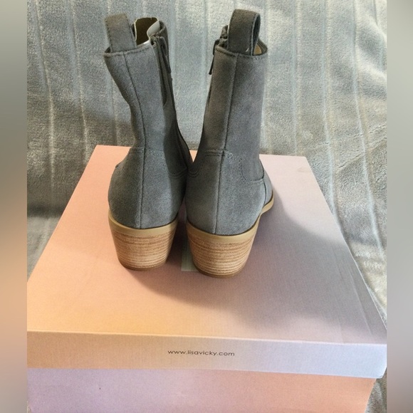 Lisa Vicky Steady Western Stone Pointed Toe Bootie - Picture 5 of 12